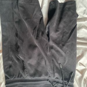 Black fleece shorts